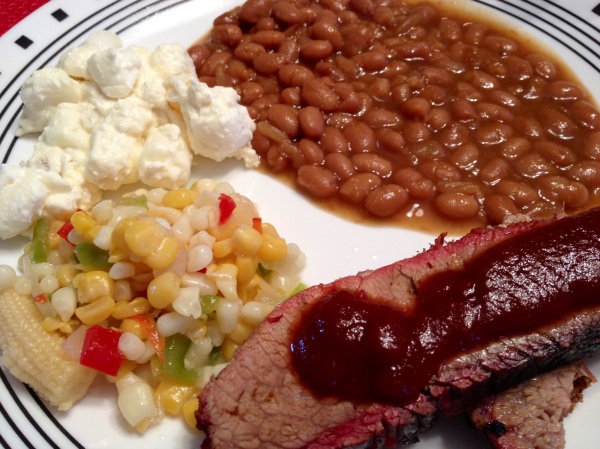 brisket and baked beans