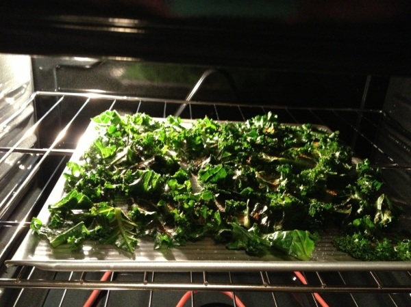 kale chips in the oven